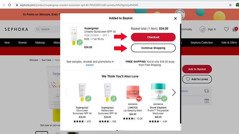 مراحل خرید از Sephora