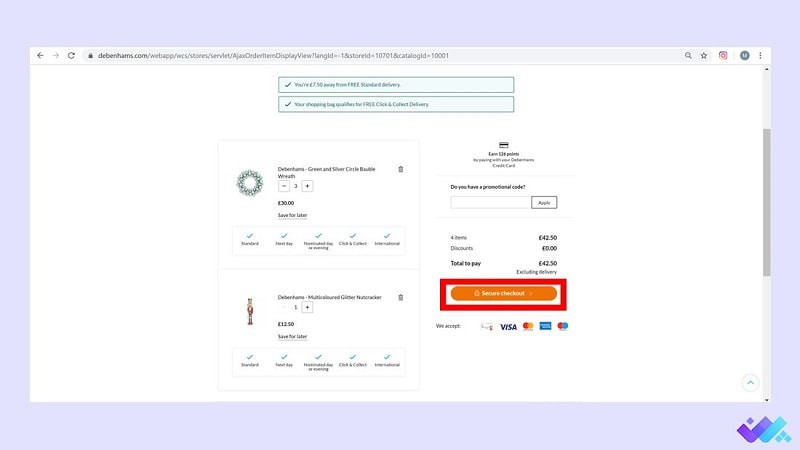 تکمیل خرید از دنبهامز