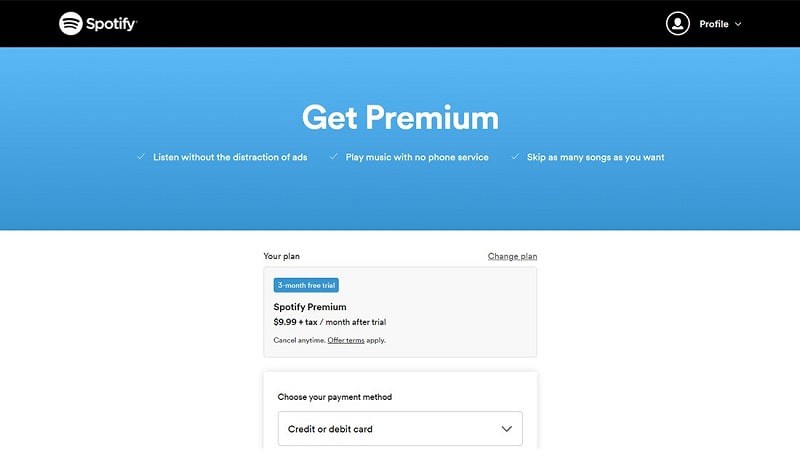 روش شارژ اکانت اسپاتیفای